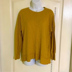 Time and Tru Yellow Long Sleeve Top